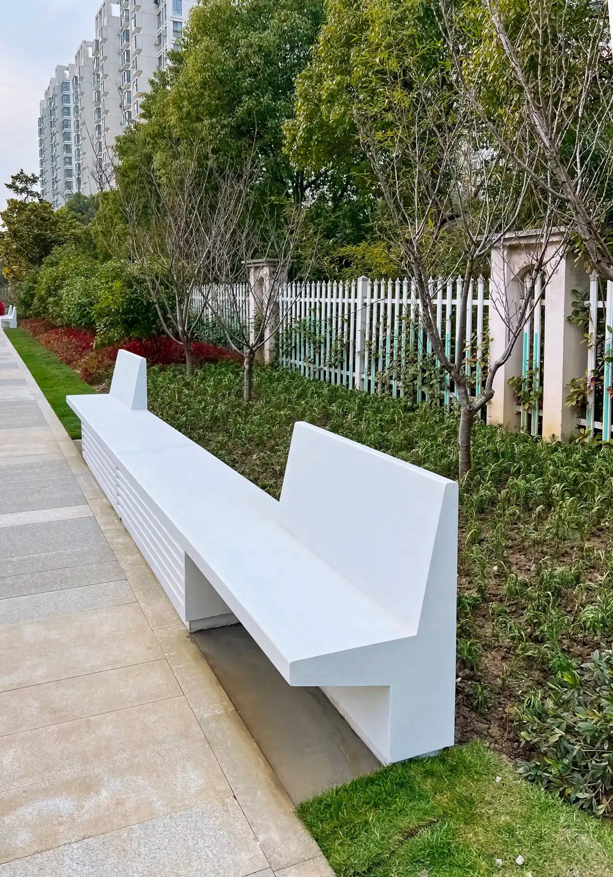 城市景观异形混凝土靠背座椅