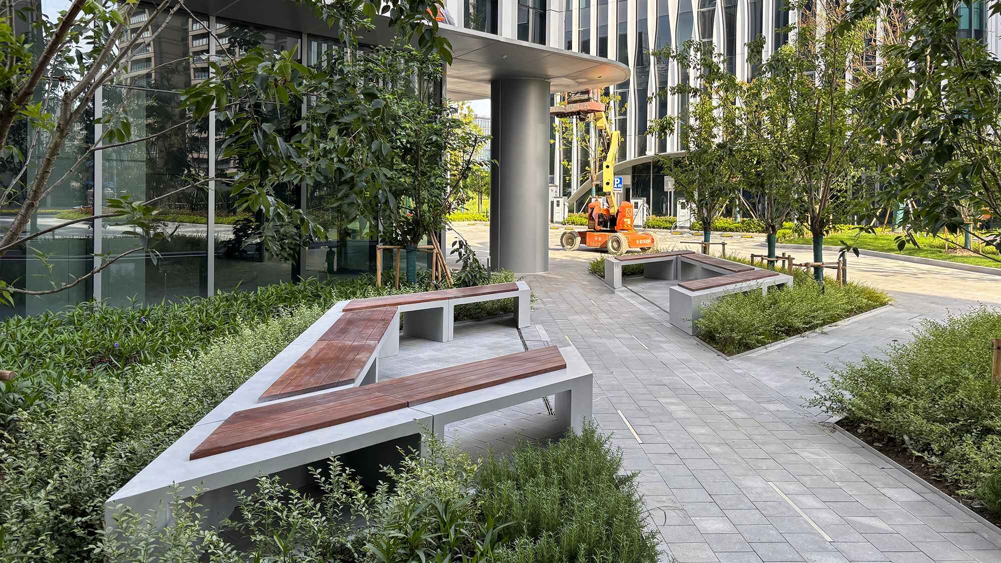 上海科技绿洲园区景观坐凳