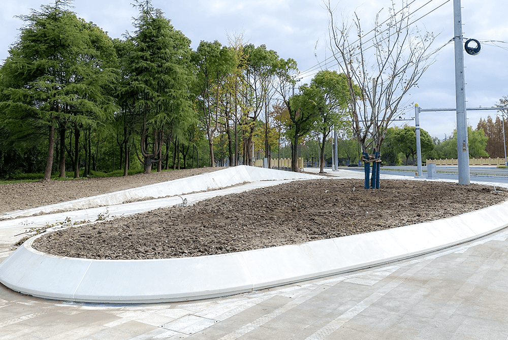 上海江川东路艺术树池花坛